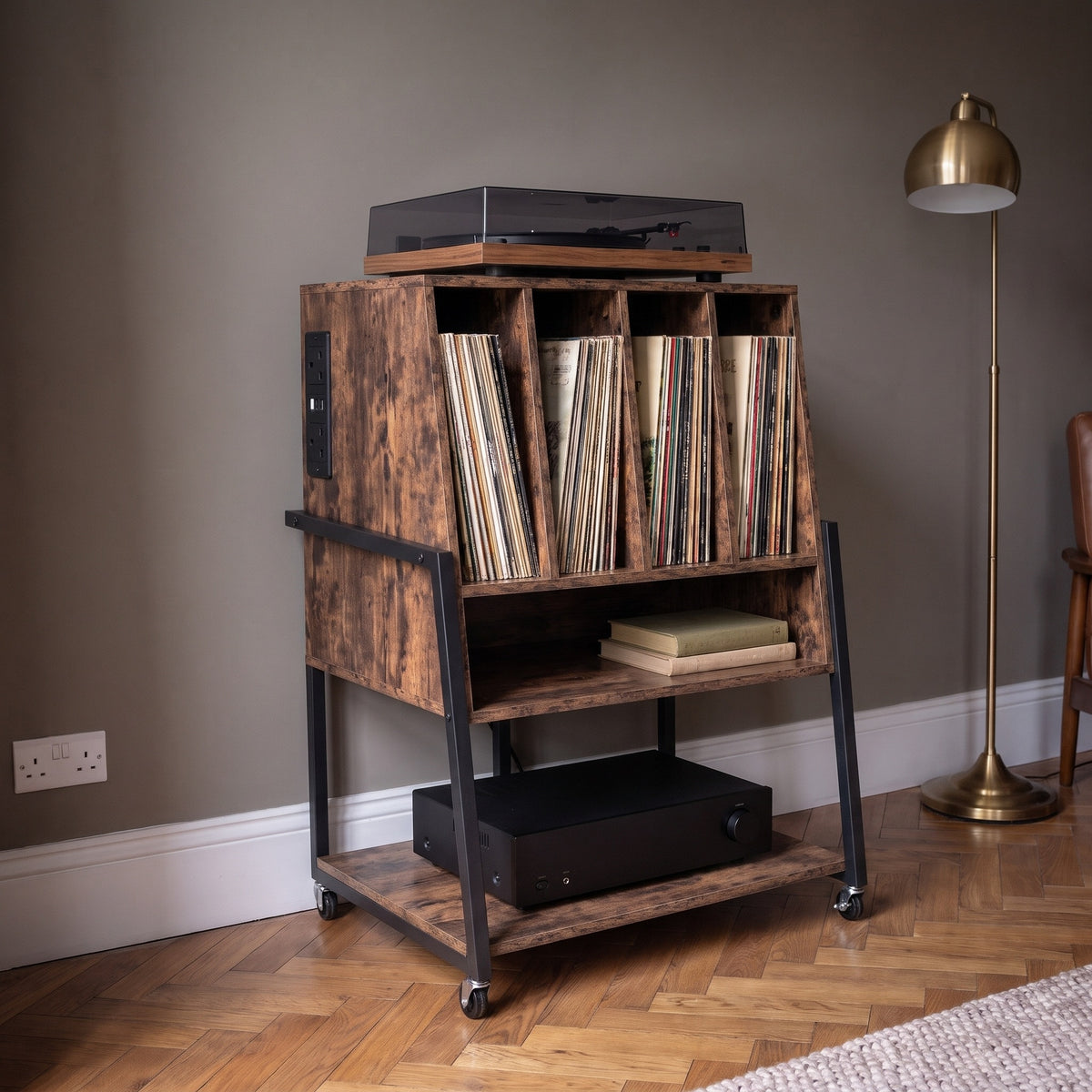 The Islington Vinyl & Turntable Stand