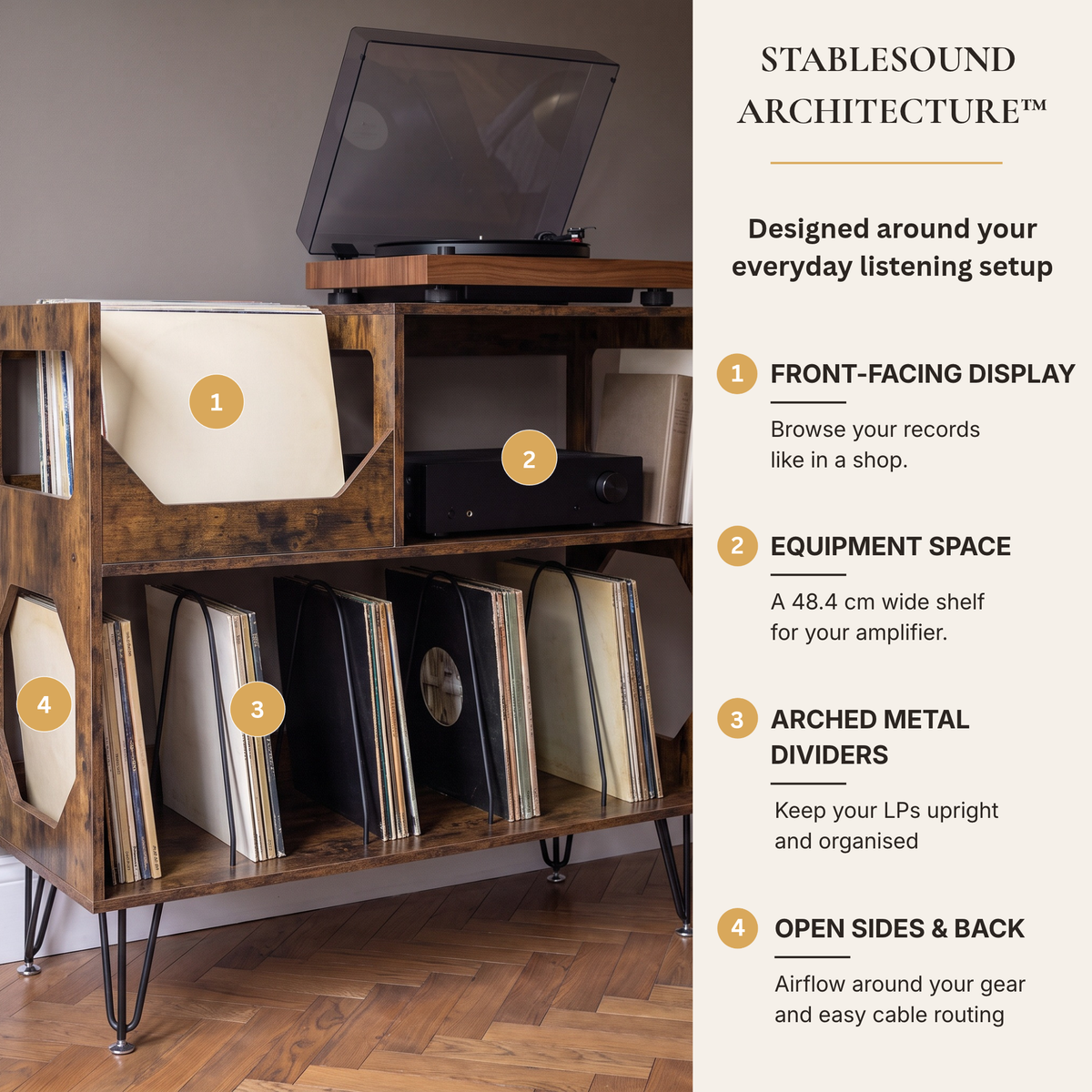 The Cotswold Compact Record Cabinet