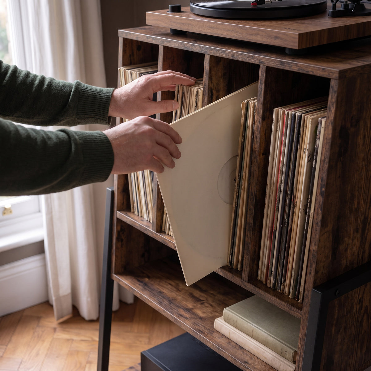 The Islington Vinyl & Turntable Stand