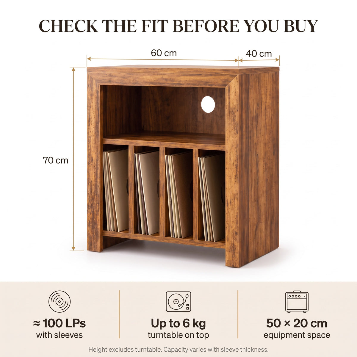 The Brixton Compact Turntable Stand