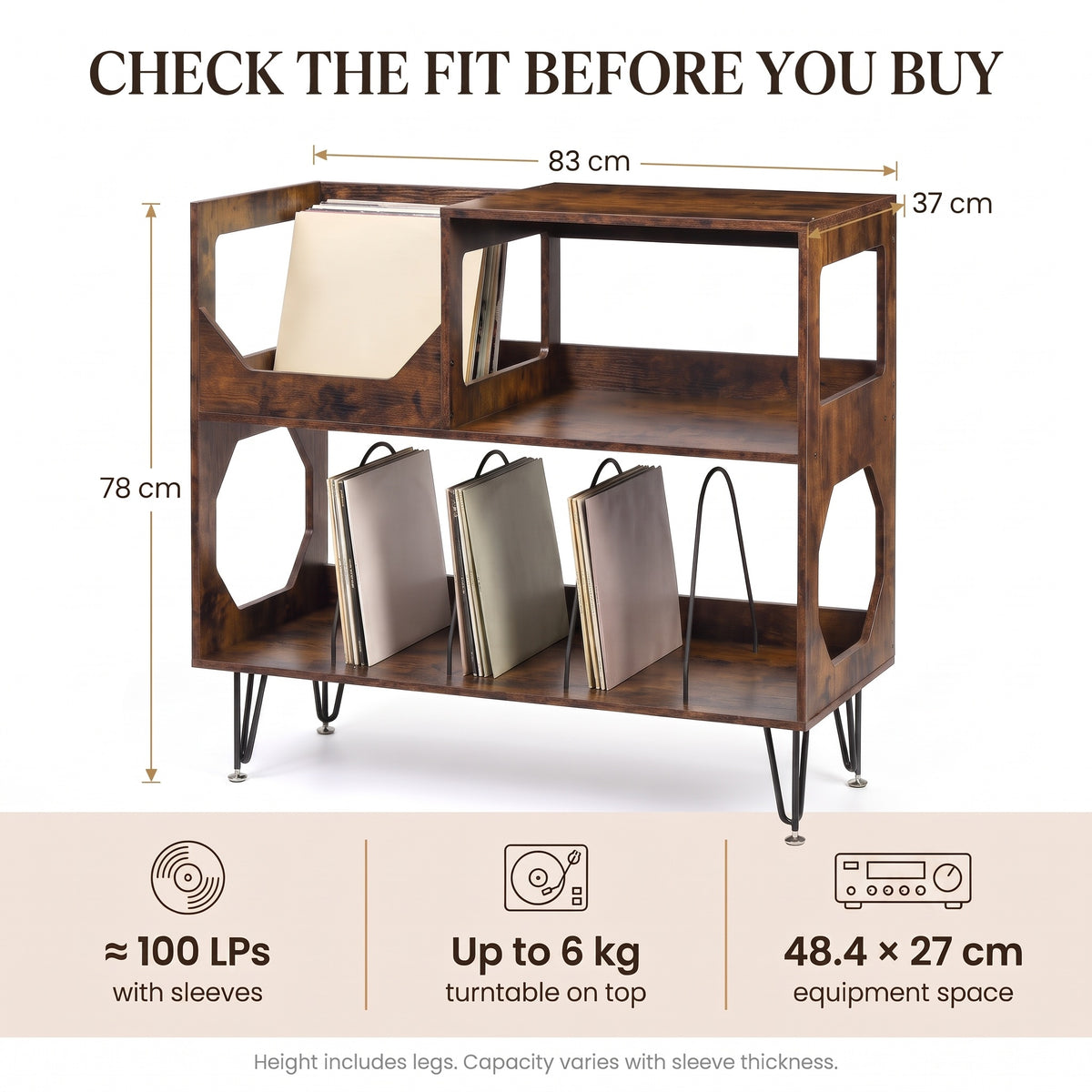 The Cotswold Compact Record Cabinet