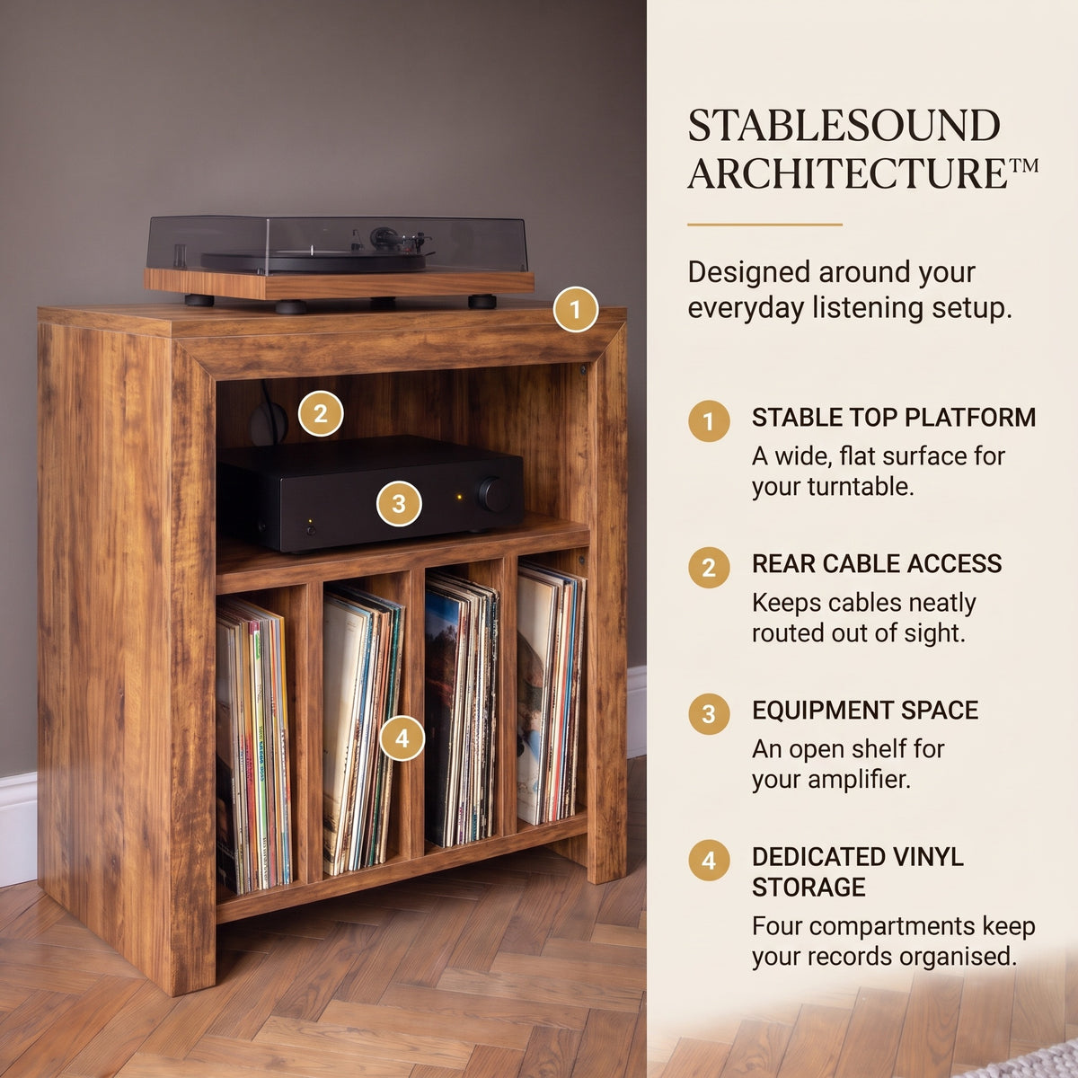 The Brixton Compact Turntable Stand