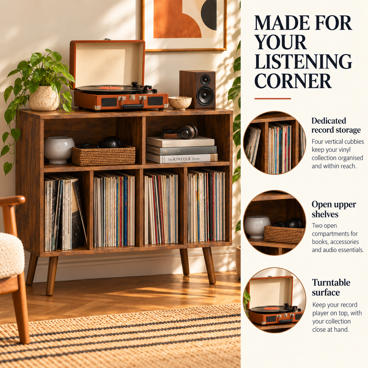 The Hampstead Vinyl Display Cabinet