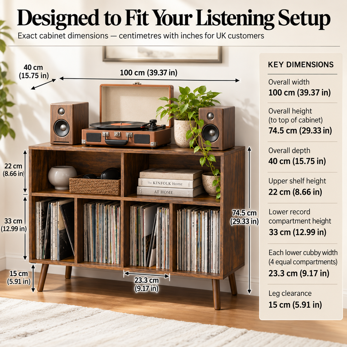 The Hampstead Vinyl Display Cabinet